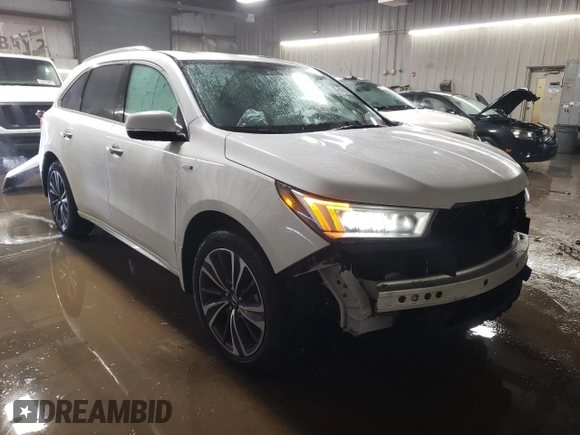 2020 Acura MDX Sport Hybrid w/Technology Pkg with VIN 5J8YD7H57LL001702, listed as a Copart auction lot 88760995 with 15,010 mi miles and Salvage Title. Bid and sale history available at carsss.com. Image 4.