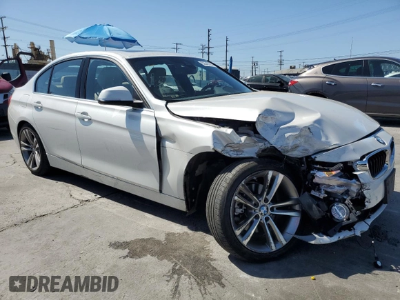 2017 BMW 3 Series 330i with VIN WBA8B9C39HK885321, listed as a Copart auction lot 52543705 with 18,349 mi miles and Salvage Title. Bid and sale history available at carsss.com. Image 4.