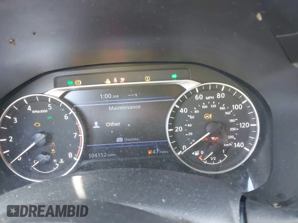 2019 Nissan Altima 2.5 SV with VIN 1N4BL4DV7KC140549, listed as a IAAI auction lot 41779383 with 104,152 mi miles. Bid and sale history available at carsss.com. Image 7.