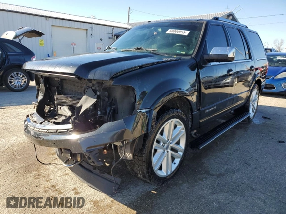 2015 Ford Expedition Platinum with VIN 1FMJU1MT4FEF31597, listed as a Copart auction lot 50066065 with 157,523 mi miles and Salvage title. Bid and sale history available at DreamBid. Image 1.
