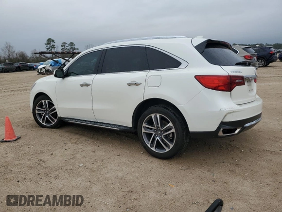 2017 Acura MDX w/Advance Pkg with VIN 5FRYD4H89HB014502, listed as a Copart auction lot 47107355 with 103,737 mi miles and Salvage Title. Bid and sale history available at carsss.com. Image 2.