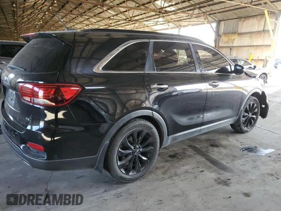 2019 Kia Sorento S with VIN 5XYPG4A57KG608395, listed as a Copart auction lot 46914535 with 90,682 mi miles and Salvage Title. Bid and sale history available at carsss.com. Image 3.
