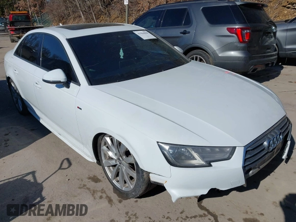 2017 Audi A4 Season of Audi ultra Premium with VIN WAUKMAF46HN050460, listed as a IAAI auction lot 41564088 with 126,988 mi miles. Bid and sale history available at carsss.com. Image 1.