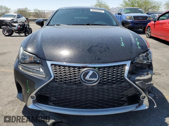 2015 Lexus RC 350 F Sport with VIN JTHHE5BC8F5002937, listed as a Copart auction lot 60566685 with 86,343 mi miles and Salvage title. Bid and sale history available at DreamBid. Image 5.