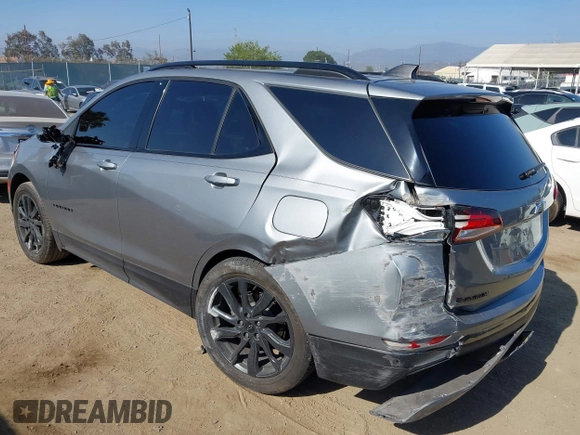 2023 Chevrolet Equinox RS with VIN 3GNAXMEG9PS187746, listed as a IAAI auction lot 42349989 with 22,264 mi miles and . Bid and sale history available at DreamBid. Image 3.