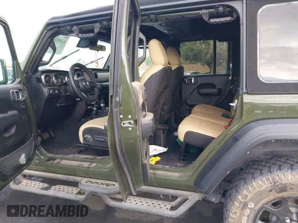 2023 Jeep Wrangler Unlimited Willys Sport with VIN 1C4HJXDM0PW515898, listed as a IAAI auction lot 41419267 with 10,964 mi miles and . Bid and sale history available at DreamBid. Image 8.
