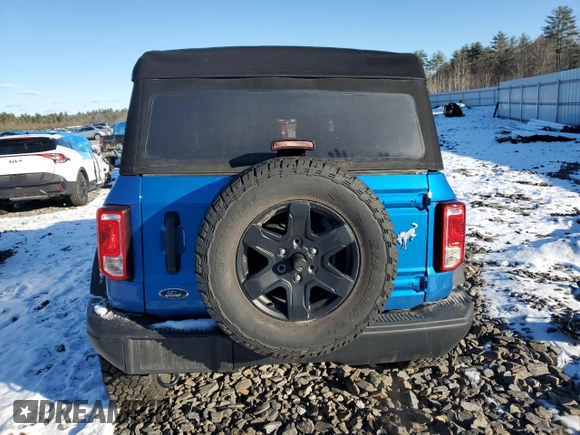 2023 Ford Bronco with VIN 1FMDE5BH0PLB15673, listed as a Copart auction lot 87823915 with 24,749 mi miles and Salvage Title. Bid and sale history available at DreamBid. Image 6.
