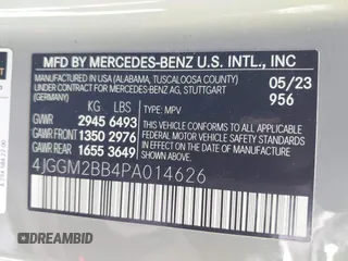 2023 Mercedes-Benz EQE 350+ z VIN 4JGGM2BB4PA014626, wystawiony jako IAAI lot #41680827 z przebiegiem 19 662 mil mil oraz . Historia ofert i sprzedaży dostępna na DreamBid. Obrazek 9.