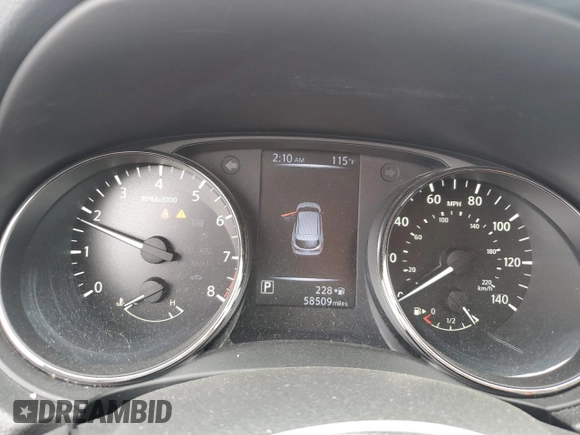 2017 Nissan Rogue SV with VIN JN1BJ1CR3HW102555, listed as a Copart auction lot 51667624 with 58,509 mi miles and Salvage title. Bid and sale history available at DreamBid. Image 9.