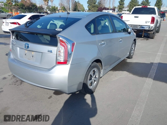 2013 Toyota Prius One with VIN JTDKN3DU2D5629177, listed as a IAAI auction lot 41921772 with 107,478 mi miles. Bid and sale history available at carsss.com. Image 6.