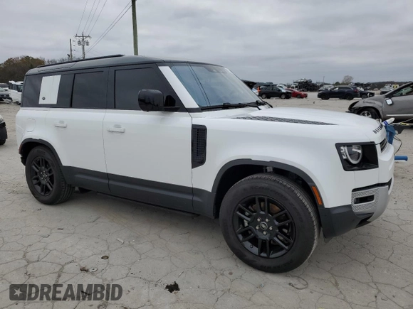 2021 Land Rover Defender S with VIN SALEJERX2M2050269, listed as a Copart auction lot 81032194 with 23,134 mi miles and Salvage title. Bid and sale history available at DreamBid. Image 4.