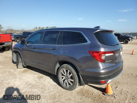2021 Honda Pilot EX-L with VIN 5FNYF5H58MB001760, listed as a Copart auction lot 47061455 with 62,789 mi miles and Salvage Title. Bid and sale history available at carsss.com. Image 2.