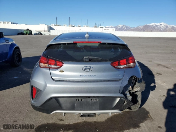 2019 Hyundai Veloster 2.0 with VIN KMHTG6AF6KU019853, listed as a Copart auction lot 46937605 with 84,405 mi miles and Salvage Title. Bid and sale history available at carsss.com. Image 6.