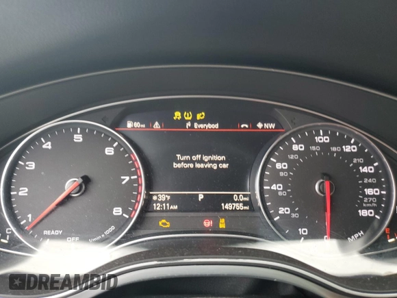 2016 Audi A7 Prestige with VIN WAU2GAFC5GN024767, listed as a Copart auction lot 46149245 with 149,755 mi miles and Salvage title. Bid and sale history available at DreamBid. Image 9.