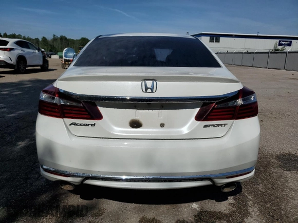 2016 Honda Accord Sport with VIN 1HGCR2F59GA800898, listed as a Copart auction lot 61784645 with 193,001 mi miles and Salvage title. Bid and sale history available at DreamBid. Image 6.