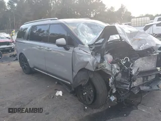 2024 Kia Carnival SX Prestige with VIN KNDNE5H35R6366419, listed as a IAAI auction lot 40725677 with 18,745 mi miles and . Bid and sale history available at DreamBid. Image 1.