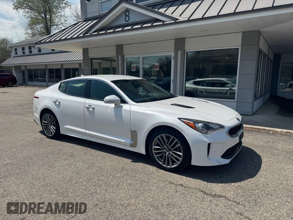 2018 Kia Stinger with VIN KNAE15LA7J6031245, listed as a Copart auction lot 55879285 with 144,020 mi miles and Clean Title. Bid and sale history available at carsss.com. Image 1.
