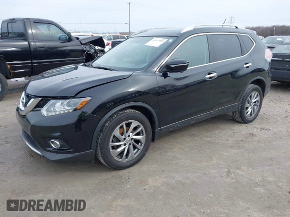 2015 Nissan Rogue SL with VIN 5N1AT2MV2FC868033, listed as a IAAI auction lot 41917999 with 99,547 mi miles. Bid and sale history available at carsss.com. Image 17.