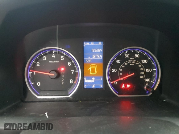 2011 Honda CR-V EX-L with VIN 5J6RE4H74BL024850, listed as a Copart auction lot 49392135 with 159,264 mi miles and Salvage Title. Bid and sale history available at carsss.com. Image 9.