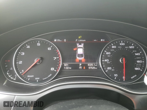 2016 Audi A7 3.0 Premium Plus with VIN WAUWGAFC0GN175596, listed as a Copart auction lot 39784844 with 97,520 mi miles. Bid and sale history available at carsss.com. Image 9.