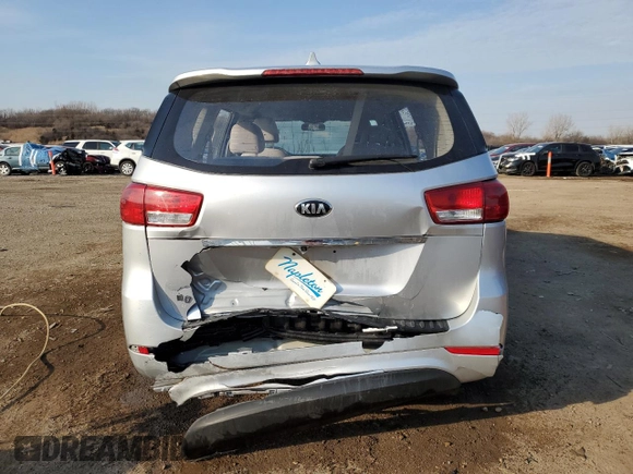 2016 Kia Sedona L with VIN KNDMA5C10G6150374, listed as a Copart auction lot 47452935 with 93,001 mi miles and Salvage Title. Bid and sale history available at carsss.com. Image 6.
