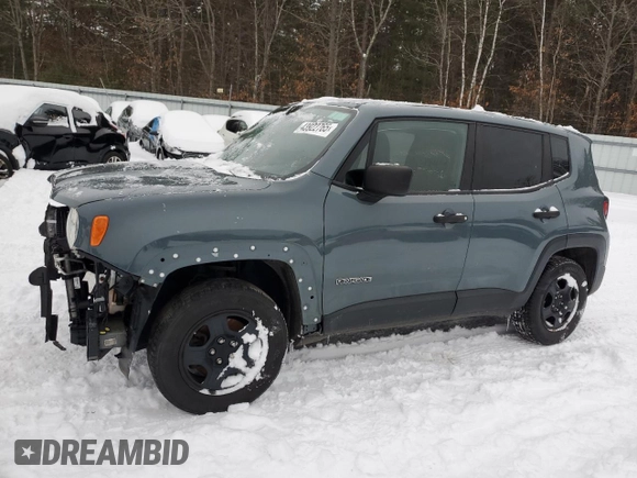 2017 Jeep Renegade Sport with VIN ZACCJBAB8HPF01536, listed as a Copart auction lot 43922765 with 145,883 mi miles and Non Repairable. Bid and sale history available at carsss.com. Image 1.