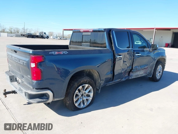 2021 Chevrolet Silverado 1500 LTZ with VIN 3GCUYGED5MG230486, listed as a IAAI auction lot 41815128 with 107,296 mi miles and . Bid and sale history available at DreamBid. Image 4.