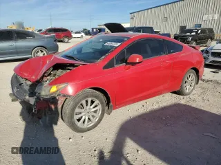 2012 Honda Civic Cpe EX with VIN 2HGFG3B88CH549280, listed as a Copart auction lot 48884105 with 126,324 mi miles and Salvage Title. Bid and sale history available at carsss.com. Image 1.