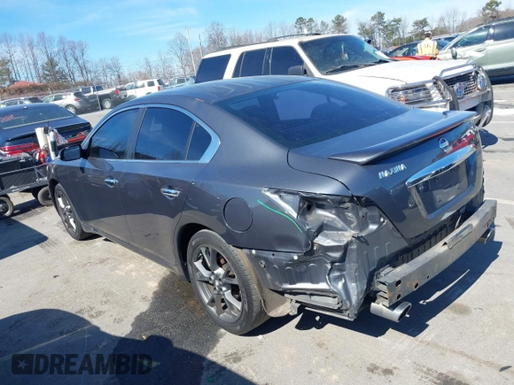 2012 Nissan Maxima S with VIN 1N4AA5APXCC821884, listed as a IAAI auction lot 41640474 with 185,732 mi miles and . Bid and sale history available at DreamBid. Image 3.
