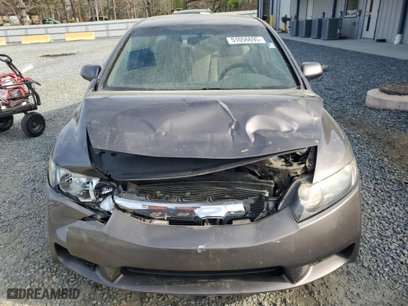 2010 Honda Civic Sdn LX with VIN 19XFA1F59AE021096, listed as a Copart auction lot 51056695 with 189,120 mi miles and Salvage Title. Bid and sale history available at carsss.com. Image 5.