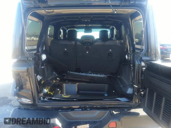 2023 Jeep Wrangler Sahara with VIN 1C4HJXEN9PW624996, listed as a IAAI auction lot 41132256 with 20,980 mi miles. Bid and sale history available at carsss.com. Image 8.