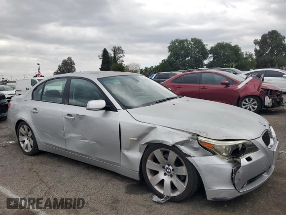 2006 BMW 5 Series 530i with VIN WBANE73546CM42338, listed as a Copart auction lot 50972655 with 133,483 mi miles and Salvage Title. Bid and sale history available at carsss.com. Image 4.