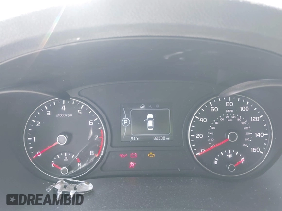 2016 Kia Optima LX with VIN 5XXGT4L37GG121295, listed as a IAAI auction lot 41922348 with 82,238 mi miles. Bid and sale history available at carsss.com. Image 7.
