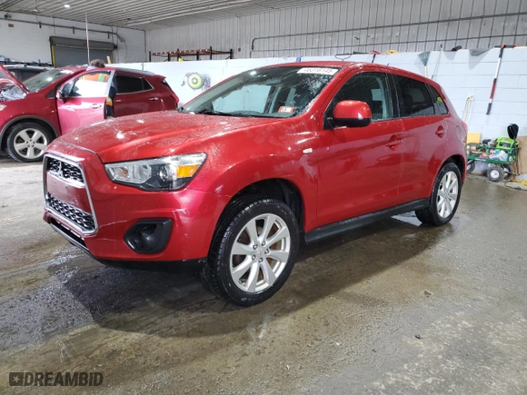 2015 Mitsubishi Outlander Sport ES with VIN 4A4AP3AU4FE005533, listed as a Copart auction lot 46318145 with 87,306 mi miles and Salvage Title. Bid and sale history available at carsss.com. Image 1.