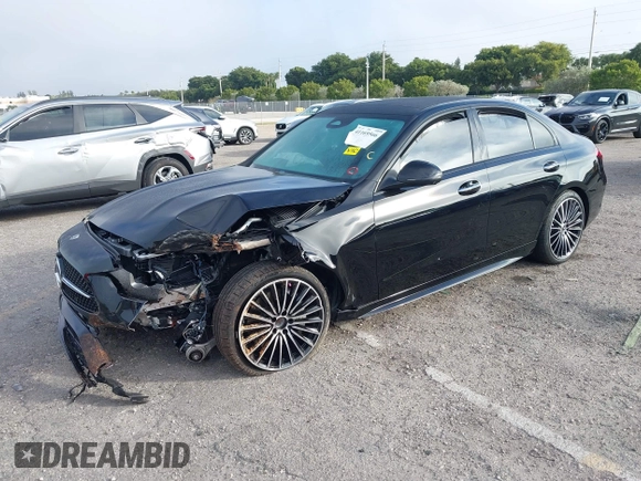 2024 Mercedes-Benz C 300 with VIN W1KAF4GB8RR174057, listed as a IAAI auction lot 41169566 with 9,340 mi miles and . Bid and sale history available at DreamBid. Image 17.