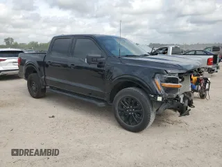 2024 Ford F-150 XLT with VIN 1FTFW3L85RFA04020, listed as a Copart auction lot 55082065 with 8,641 mi miles and Salvage Title. Bid and sale history available at carsss.com. Image 4.