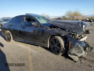 2021 BMW 3 Series M340i xDrive with VIN 3MW5U9J0XM8B49022, listed as a Copart auction lot 76096624 with 0 mi miles and Salvage Title. Bid and sale history available at carsss.com. Image 4.