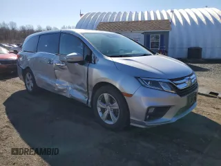 2018 Honda Odyssey EX-L with VIN 5FNRL6H79JB054306, listed as a Copart auction lot 49674955 with 92,157 mi miles and Salvage Title. Bid and sale history available at carsss.com. Image 4.
