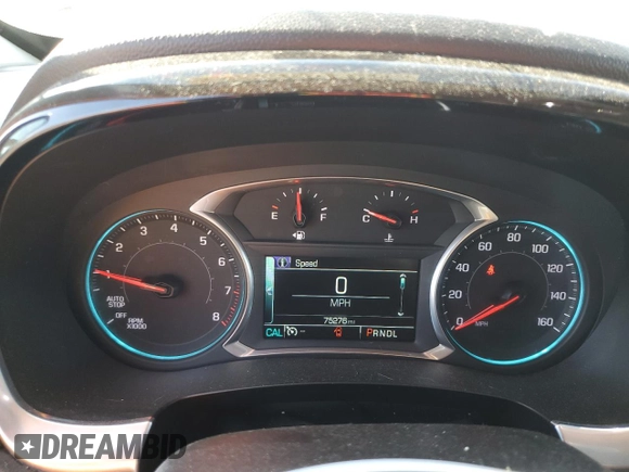 2019 Chevrolet Traverse LT Cloth with VIN 1GNEVGKW6KJ293957, listed as a Copart auction lot 68144334 with 75,276 mi miles and Salvage Title. Bid and sale history available at carsss.com. Image 9.