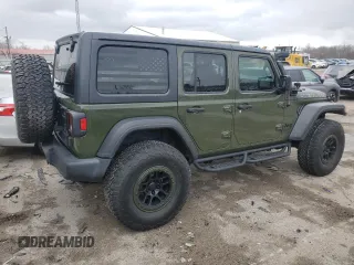2021 Jeep Wrangler Unlimited Willys with VIN 1C4HJXDG2MW563201, listed as a Copart auction lot 50156305 with 33,372 mi miles and Salvage title. Bid and sale history available at DreamBid. Image 3.