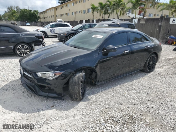 2023 Mercedes-Benz CLA with VIN W1K5J4GB5PN370400, listed as a Copart auction lot 45583925 with 22,073 mi miles and Salvage Title. Bid and sale history available at carsss.com. Image 1.