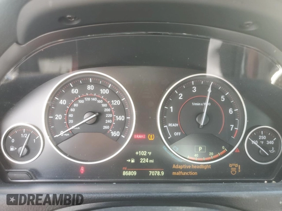 2015 BMW 4 Series 428i xDrive with VIN WBA4C9C50FG135058, listed as a Copart auction lot 60287555 with 86,809 mi miles and Salvage title. Bid and sale history available at DreamBid. Image 9.