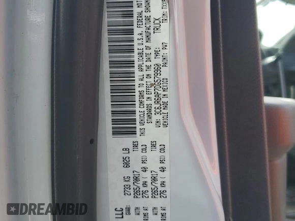 2013 Ram 1500 Tradesman with VIN 3C6JR6AP7DG579960, listed as a Copart auction lot 48176525 with Not provided miles and Salvage title. Bid and sale history available at DreamBid. Image 12.