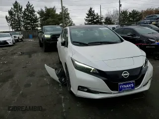2025 Nissan LEAF SV Plus with VIN 1N4CZ1CV2SC559072, listed as a Copart auction lot 88994255 with 2,929 mi miles and Salvage Title. Bid and sale history available at carsss.com. Image 10.