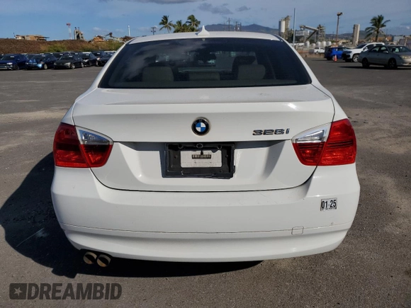 2007 BMW 3 Series 328i with VIN WBAVA33507PG49424, listed as a Copart auction lot 44634465 with 178,634 mi miles and Salvage Title. Bid and sale history available at DreamBid. Image 6.
