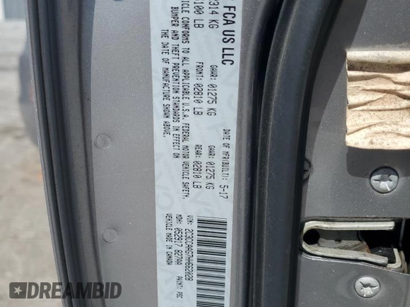 2017 Chrysler 300 Limited z VIN 2C3CCAAG7HH662028, wystawiony jako Copart lot #54516445 z przebiegiem 120 282 mil mil oraz Szkoda całkowita • Salvage title. Historia ofert i sprzedaży dostępna na DreamBid. Obrazek 12.