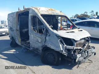 2017 Ford Transit with VIN 1FTYE2CM9HKA13795, listed as a IAAI auction lot 41721225 with Not Provided miles. Bid and sale history available at carsss.com. Image 1.