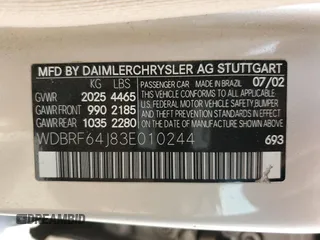 2003 Mercedes-Benz C 320 with VIN WDBRF64J83E010244, listed as a Copart auction lot 45042134 with Not Provided miles and Clean Title. Bid and sale history available at DreamBid. Image 12.