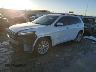 2017 Jeep Cherokee Overland with VIN 1C4PJLJS2HW643830, listed as a Copart auction lot 42157995 with 107,206 mi miles and Salvage title. Bid and sale history available at DreamBid. Image 1.