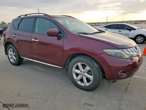 2009 Nissan Murano S with VIN JN8AZ18W99W145593, listed as a Copart auction lot 51367215 with 106,897 mi miles and Clean Title. Bid and sale history available at carsss.com. Image 4.